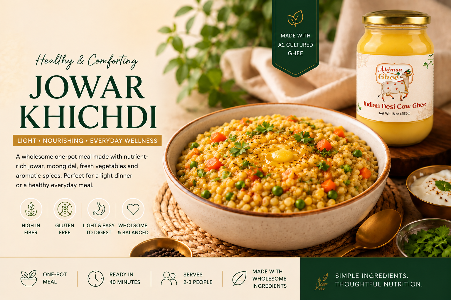 Healthy Jowar Khichdi Recipe For Light & Nourishing Everyday Meals