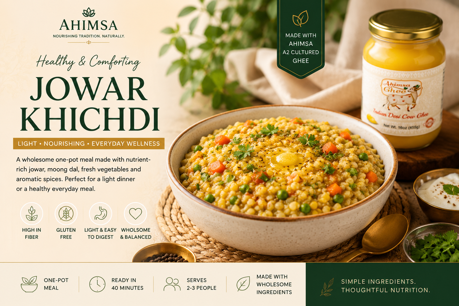 Healthy Jowar Khichdi Recipe For Light & Nourishing Everyday Meals